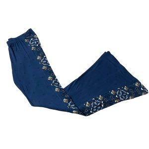 || NEW || O’Neill Blue Soft Fitted Floral Bell Bottom Pants Women’s Small